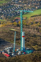 Construction of a wind power station on the Lohberg heap