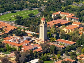 University Campus Stanford University with Hoover Tower