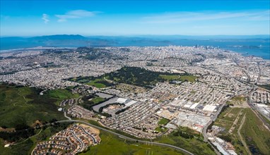 Aerial view of San Francisco from the south