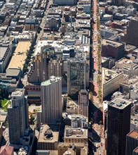 Aerial view of the South of Market district SoMa