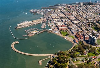 Aerial view of the Marina and Fisherman's Warf