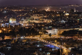Old City of Jerusalem at night