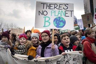 Demonstrator with sign There's no Planet B