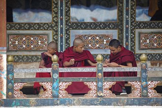 Monks in the Tamzhing Monastery