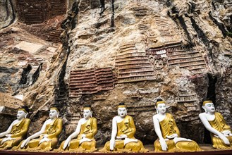 Seated Buddha statues