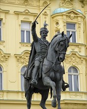 Equestrian statue of Ban Josip Jelacic in Ban Jelacic Square