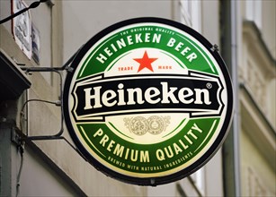 Heineken sign outside a bar