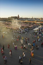 Many people on Djemaa el Fna square