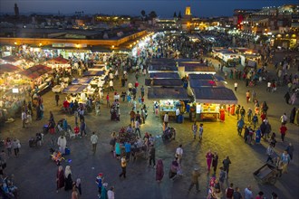 Many people on Djemaa el Fna square
