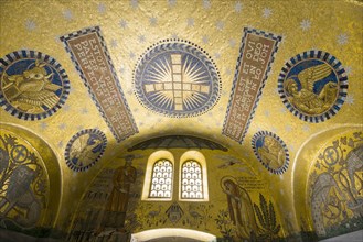 Golden mosaics in the chapel
