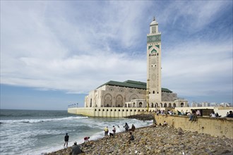 Hassan II Mosque and beach