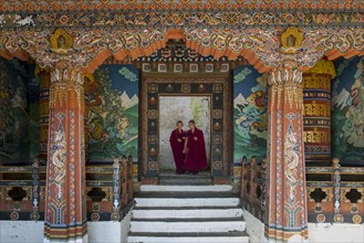 Monks at Trongsa Dzong