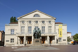 Goetheâ€“Schiller Monument in front of German National Theatre