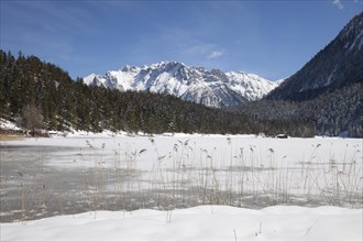 Lake Ferchensee with Karwendel Mountains