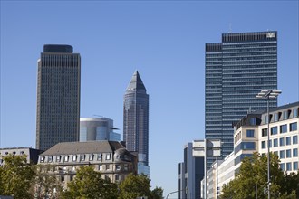 Skyscrapers and Messeturm tower