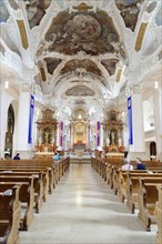 Interior with the altar and choir area