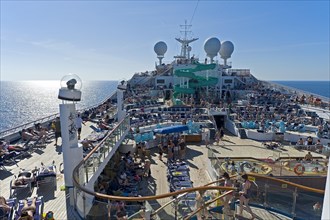 Cruise ship Carnival Glory on a cruise in the Caribbean