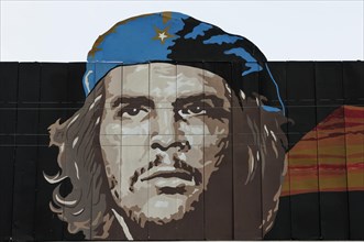 Sign with portrait of Che Guevara