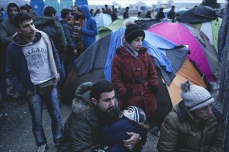 Idomeni refugee camp on the Greek Macedonia border
