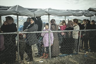 Idomeni refugee camp on the Greece Macedonia border