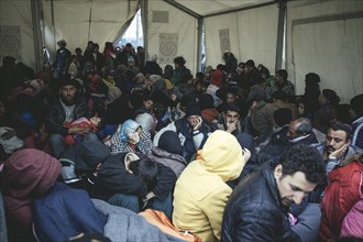 Idomeni refugee camp on the Greek Macedonia border