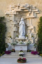 Statue of the Madonna inside La Madonna di Lourdes church
