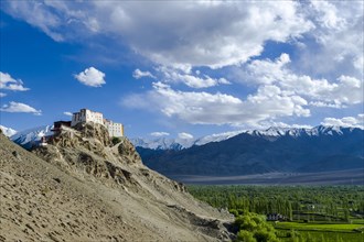 Thiksey Gompa on a hill above the Indus Valley