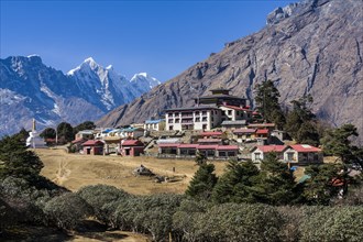 View of Tengboche Gompa monastery