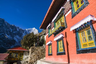 Colourful buildings of the Thame Gompa monastery