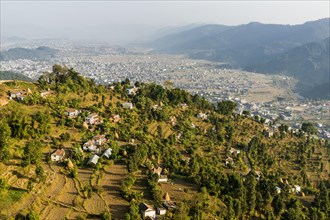 Aerial view of a village