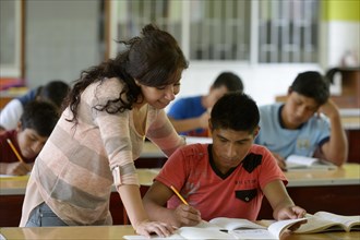 Social worker supporting a teenager