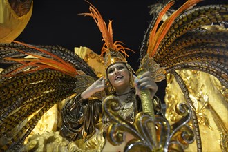 Samba dancer on an allegories float