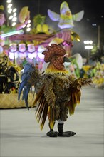 Dancer dressed as a chicken