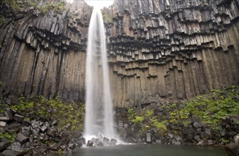 Svartifoss Waterfall with basalt columns