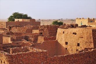Houses made of mud and stone in the historic centre