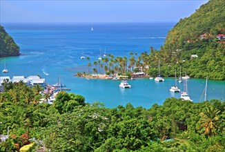 Overview of Marigot Bay near Castries