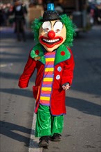 Clown at Mattli-Zunft carnival procession