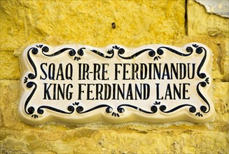Bilingual road sign