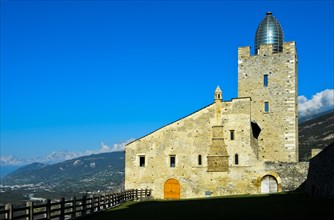 Bishop Castle Leuk with glass dome designed by Mario Botta