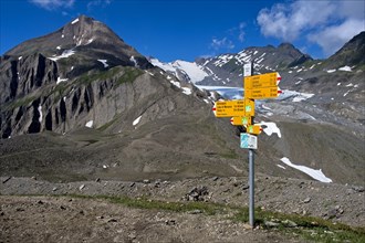 Signpost along the Gries Pass