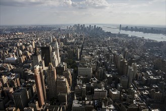 View from the Empire State Building in Greenwich Village and Downtown Manhattan