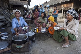 Food stall on the street in a Palaung village