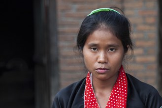 Local woman from the tribe of the Palaung in typical clothing