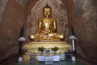 Seated gilded Buddha
