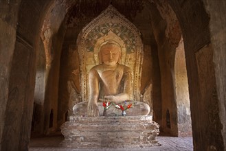 Seated Buddha stone statue