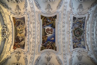 Ceiling fresco of the monastery church of St. Benedict