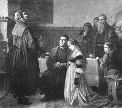 Martin Luther marrying Katharina von Bora