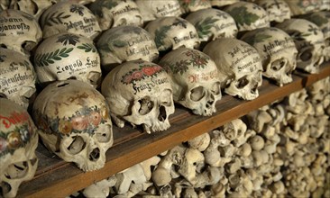 Skulls in ossuary