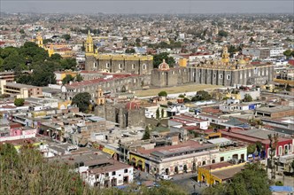 View of the historical centre of Cholula with San Gabriel