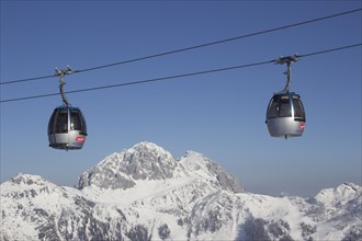 Millennium Express Gondola lift in the Nassfeld ski area